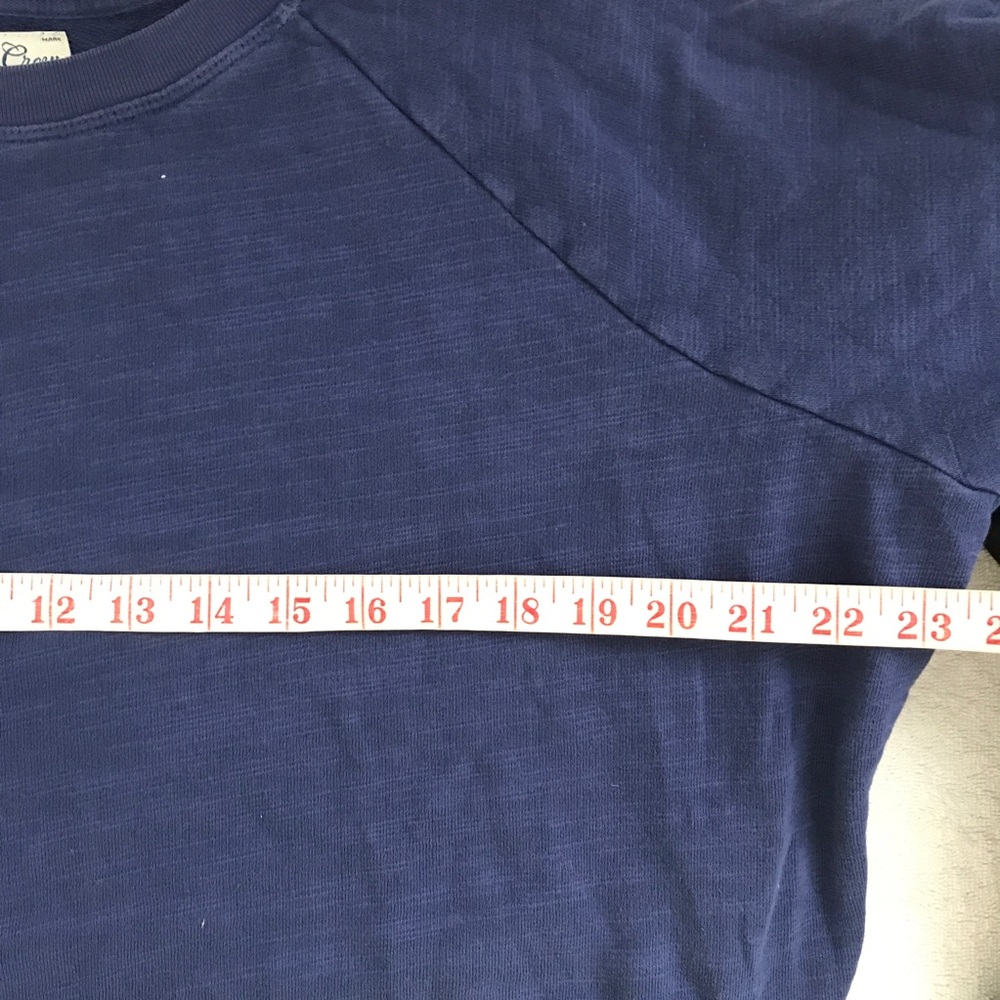 J CREW VINTAGE FLEECE BLUE SWEATSHIRT CREW CREW NECK PULLOVER MEDIUM - Picture 3 of 9